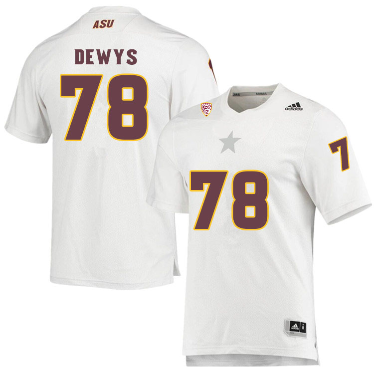 Men #78 Roman DeWysArizona State Sun Devils College Football Jerseys Sale-White - Click Image to Close
